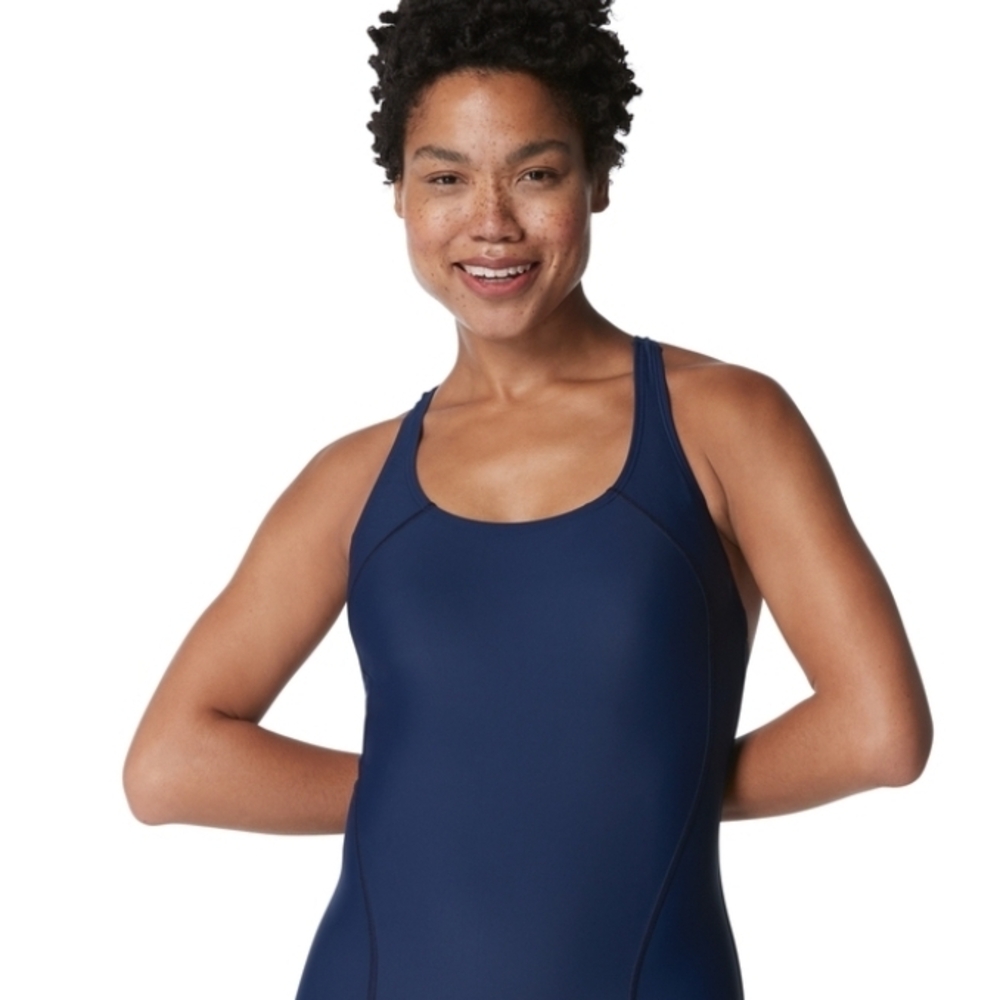 Speedo Blue Athletic One Piece Swimsuit